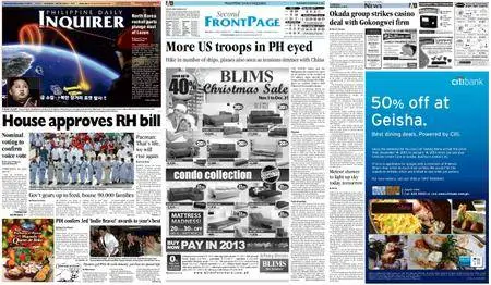 Philippine Daily Inquirer – December 13, 2012