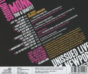 Thelonious Monk - Unissued Live At Newport 1958-59 (2014)