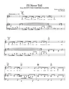 I'll Never Tell - Buffy The Vampire Slayer TV Series, Joss Whedon (Piano-Vocal-Guitar)