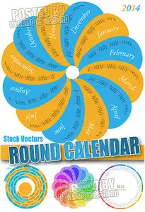 Round calendars 2014 - Stock Vectors