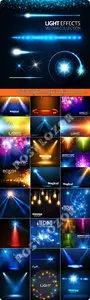 Colorful light spotlight background vector 2