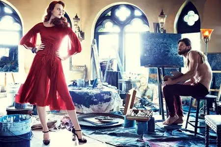 Karen Elson and Henrik Fallenius by Alexi Lubomirski for Vogue Mexico October 2014