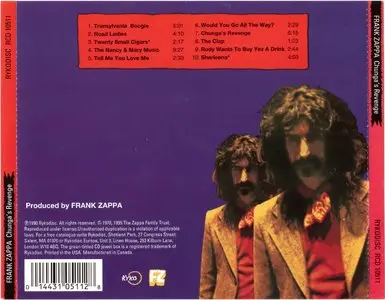 Frank Zappa - Weasels Ripped My Flesh (1970) + Chunga's Revenge (1970) {1995 Ryko Remaster Complete Series}