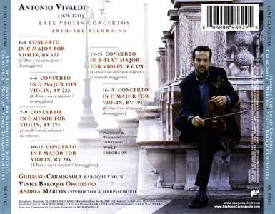 Giuliano Carmignola, Andrea Marcon, Venice Baroque Orchestra - Antonio Vivaldi: Late Violin Concertos (2001)