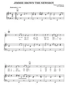 Jimmie brown the newsboy - The Carter Family (Piano-Vocal-Guitar)