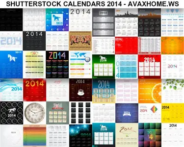 Shutterstock - Calendars 2014 Vector Collection