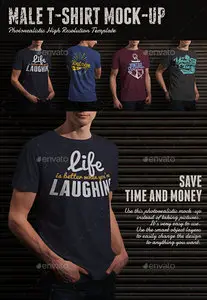 GraphicRiver - Male T-shirt Mock-up