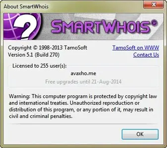 SmartWhois 5.1 Build 270