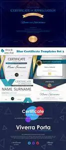 Vectors - Blue Certificate Templates Set 3