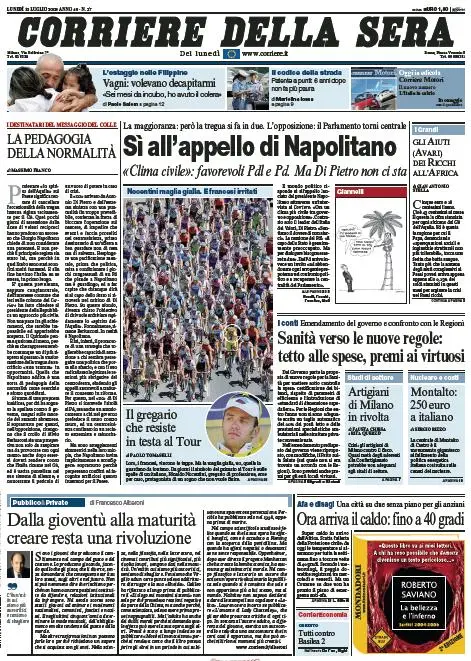 Il Corriere della Sera (13-07-09)