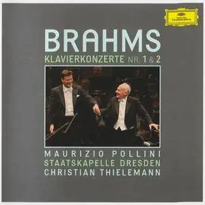 Johannes Brahms - Klavierkonzerte Nr. 1 & 2 - Maurizio Pollini (2016) {2CD Set Deutsche Grammophon}
