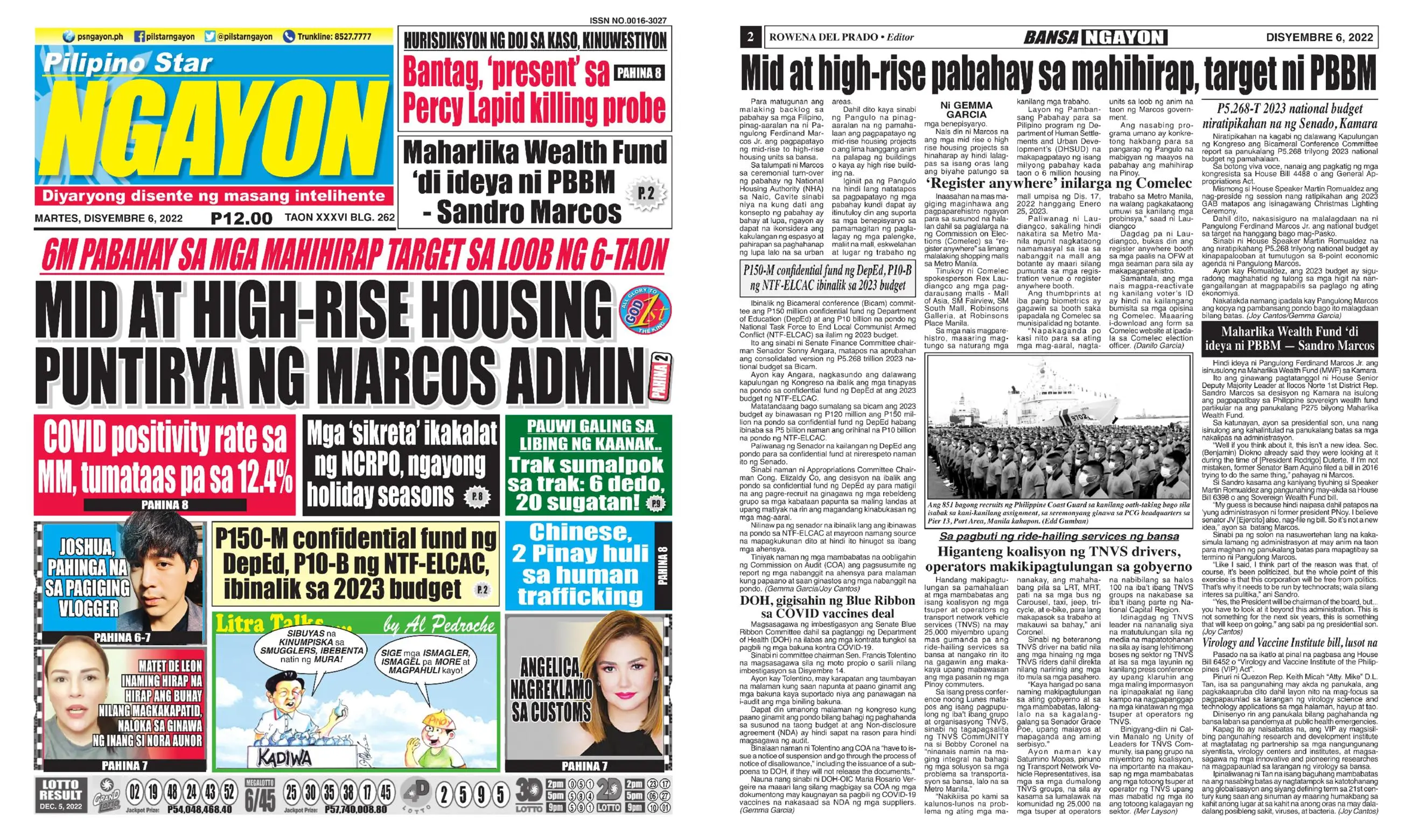 Pilipino Star Ngayon – Disyembre 06, 2022