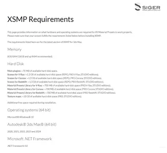 SIGERSHADERS XS Material Presets Studio 6.5.0