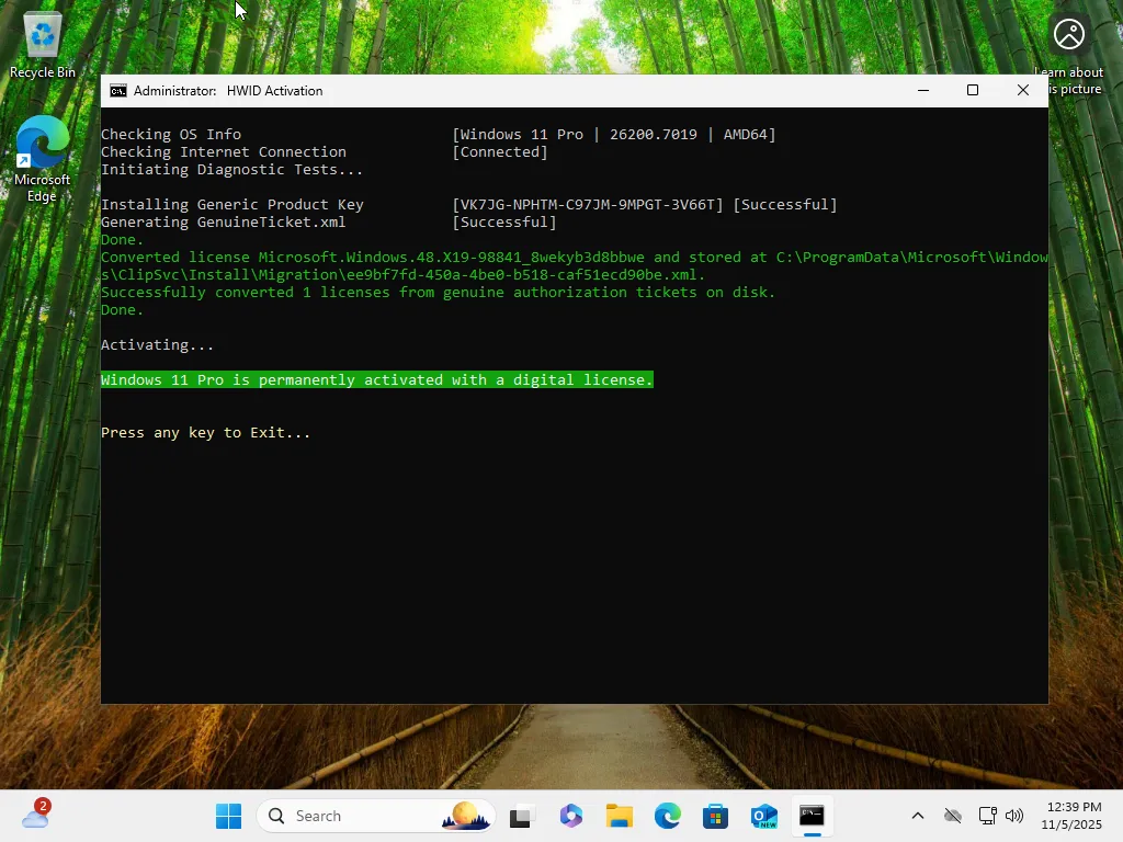 Windows 11 Pro 25H2 Build 26200.7019 (No TPM Required) Multilingual Preactivated