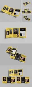 A4 Tri-fold Mockups VQL58ZD