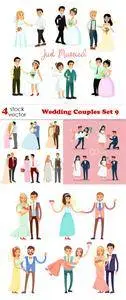 Vectors - Wedding Couples Set 9