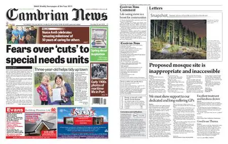 Cambrian News Arfon & Dwyfor – 26 April 2019