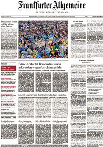 Frankfurter Allgemeine Zeitung vom Montag, 19. Januar 2015