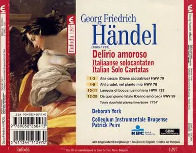 Patrick Peire, Deborah York, Collegium Instrumentale Brugense - Handel: Delirio amoroso - Italienische Solokantaten (1999)