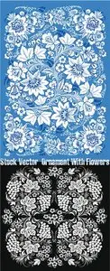 Stock Vector - Ornament With Flowers