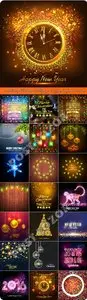 2016 Merry Christmas and Happy New Year background vector 7