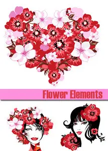 Vector Flower Elements