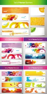 Color Abstract Banners Vector 2