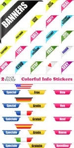 Vectors - Colorful Info Stickers