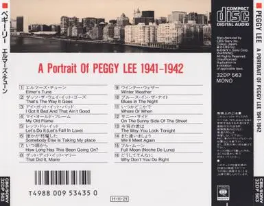 Peggy Lee - A Portrait of Peggy Lee 1941-1942 (Japan Edition) (1986)