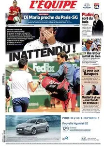 L'Equipe du Lundi 25 Mai 2015