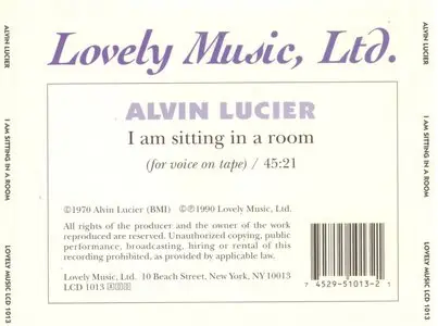 Alvin Lucier - I am Sitting in a Room (1981/90)