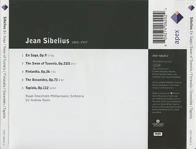 Jean Sibelius - RSPO, Davis - Tapiola, The Swan of Tuonela (1997, Reissue 2001)