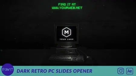 Dark Retro PC Slides Opener 51797849