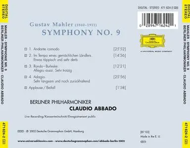 Claudio Abbado, Berliner Philharmoniker - Gustav Mahler: Symphony No. 9 (2002)