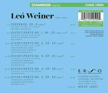 Estonian National Symphony Orchestra & Neeme Järvi - Weiner: Serenade in F Minor, Op. 3 & 5 Divertimentos (Live) (2017)
