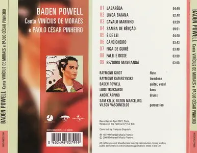 Baden Powell - Canta Vinicius De Moraes e Paolo Cesar Pinheiro (1977, remaster 2005)