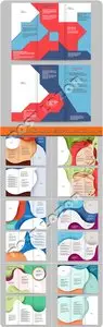 Business flyer brochure vector set - Tri fold business brochure vector set 53