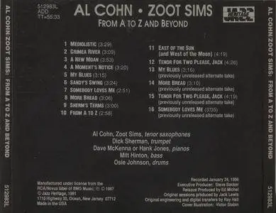 Al Cohn & Zoot Sims - From A to Z and Beyond (1956) {RCA-Jazz Heritage 512983L rel 1991}
