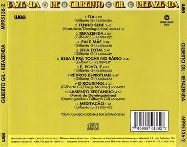 Gilberto Gil - Refazenda (1975) {Warner Music Brasil M995136-2 rel 2000)