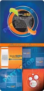 Abstract design templates vector set 2