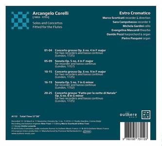 Marco Scorticati, Estro Cromatico - Arcangelo Corelli: Solos and Concertos Fitted for the Flutes (2019)