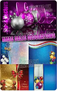 Xmas balls decorations - Stock Vectors