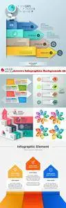 Vectors - Arrows Infographics Backgrounds 59