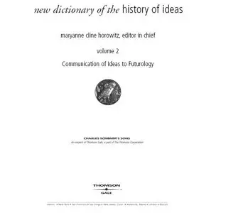 New Dictionary Of The History Of Ideas Vol 2 
