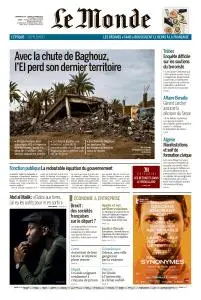 Le Monde du Dimanche 24 et Lundi 25 Mars 2019
