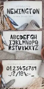 Newington, a brush font