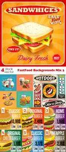 Vectors - FastFood Backgrounds Mix 3