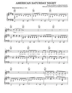 American saturday night - Brad Paisley (Piano-Vocal-Guitar)
