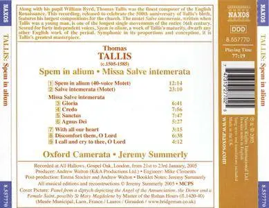 Oxford Camerata, Jeremy Summerly - Thomas Tallis: Spem in Alium; Missa Salve intemerata (2005)