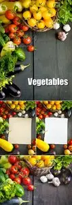 Stock Photo - Vegetables on Wooden Table